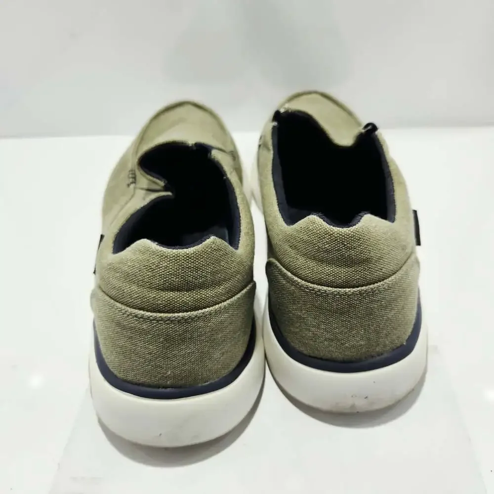 OrthoComfoot Loafers Size 14 Khaki Canvas Slip-on Shoes